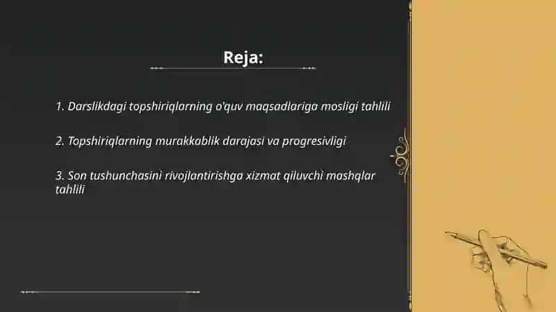 Ikkinchi sinf matematika darsligi topshiriqlarni tahlil qilish 2