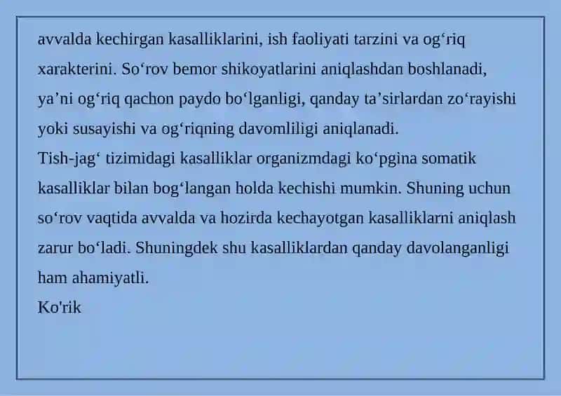 YUZ VA JAĞ SOXASINING YALIGLANISH KASALLIGI 2
