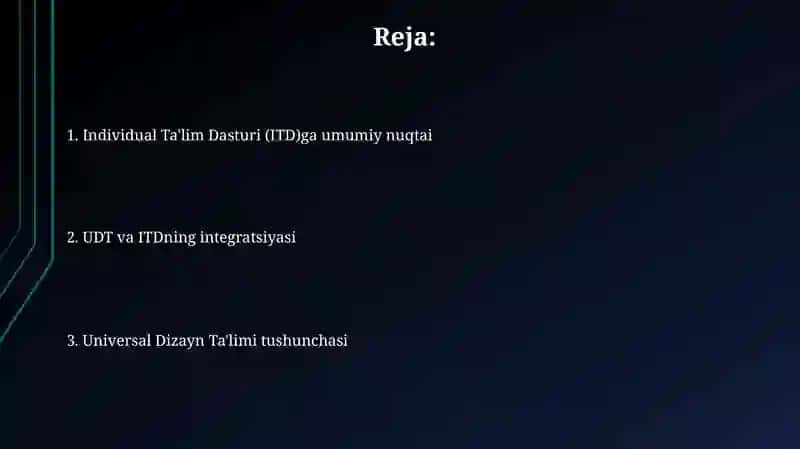Taʼlimning universal dizayni va individual taʼlimiy reja 2