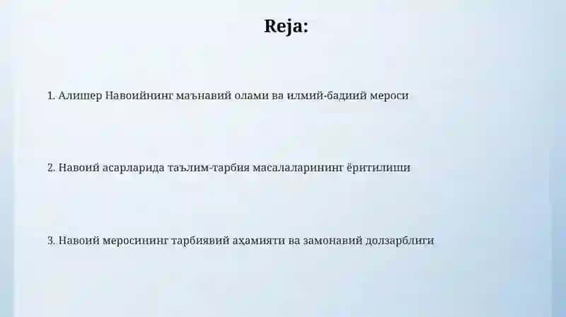 Alisher Navoiy shaxsiyati va uning ilmiy-badiiy merosi 2