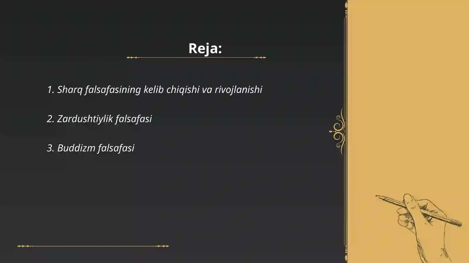 Sharq falsafasining kelib chiqishi va rivojlanishi 2