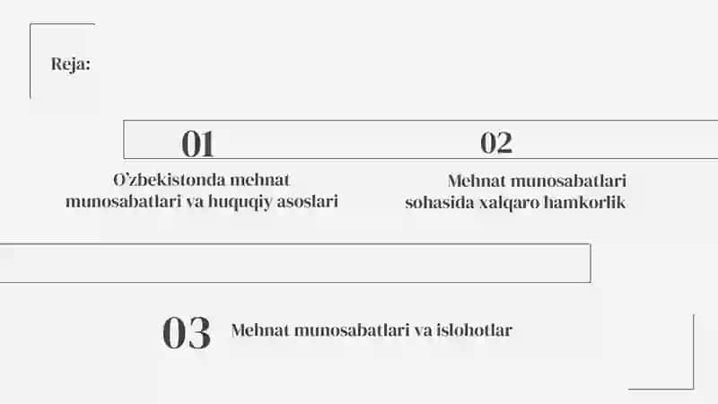 O’zbekistonda Mehnat Munosabatlari va Huquqiy Asoslari 2