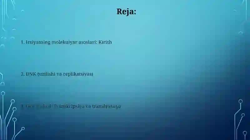 Irsiyatning molekulyar asoslari 2