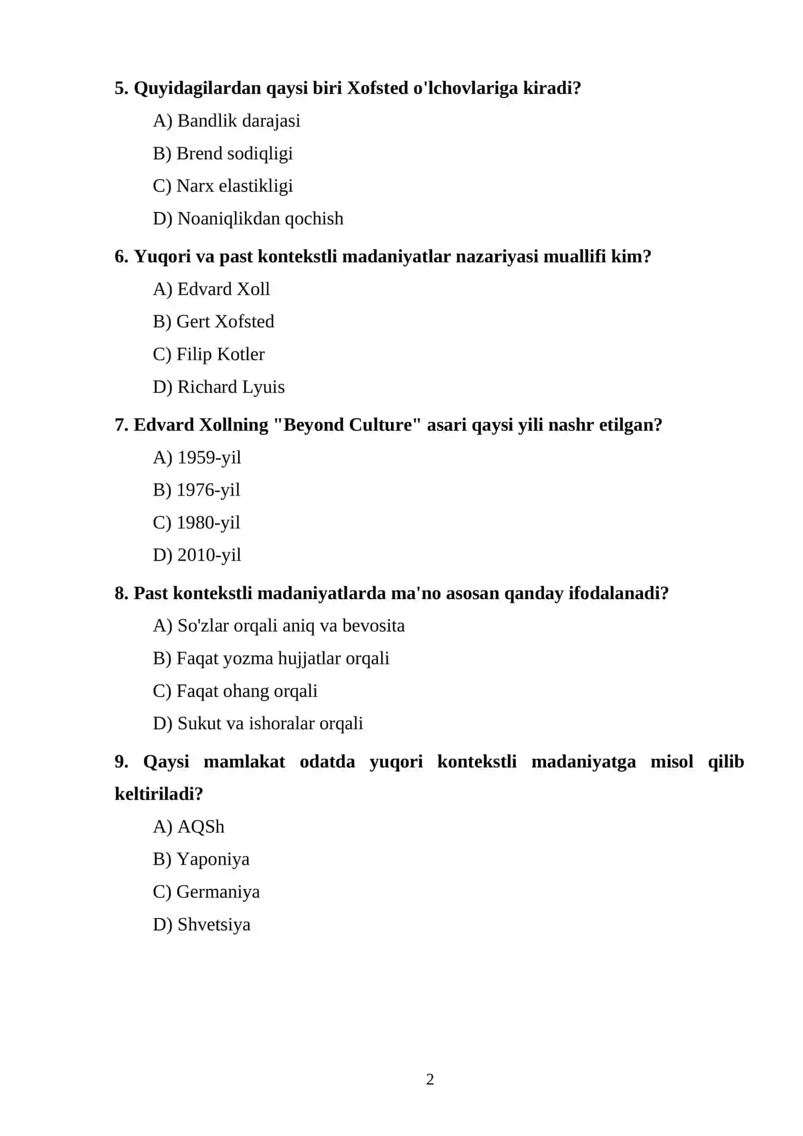 Mehmonxonalarda xalqaro mijozlar bilan ishlash madaniyati va transmilliy kommunikatsiya 2