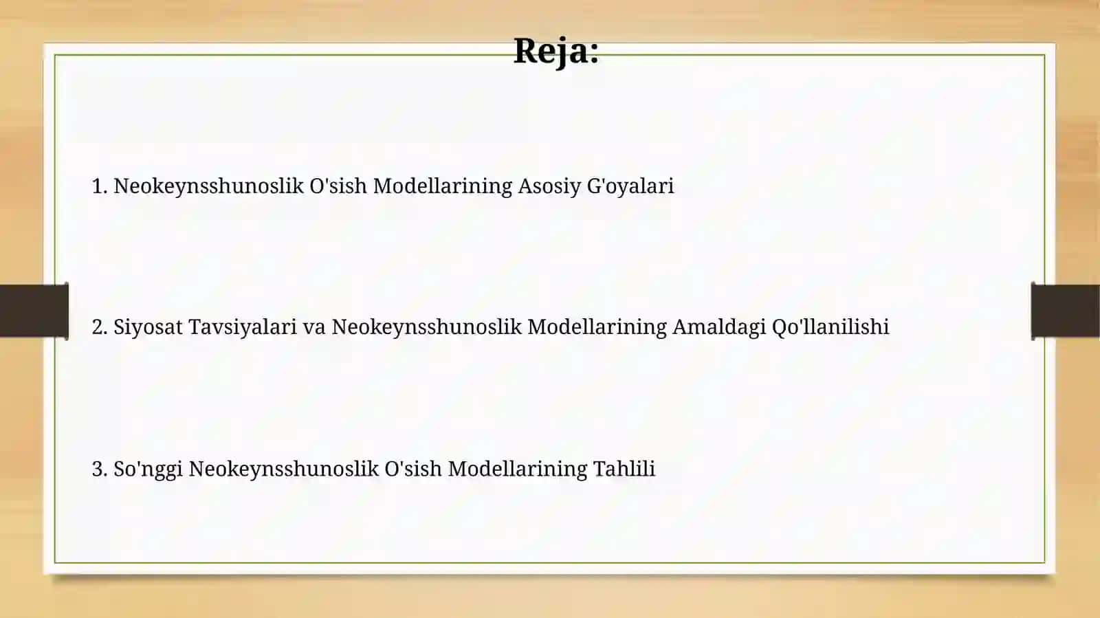 Iqtisodiy oʻsishning neokeynscha modeplari 2