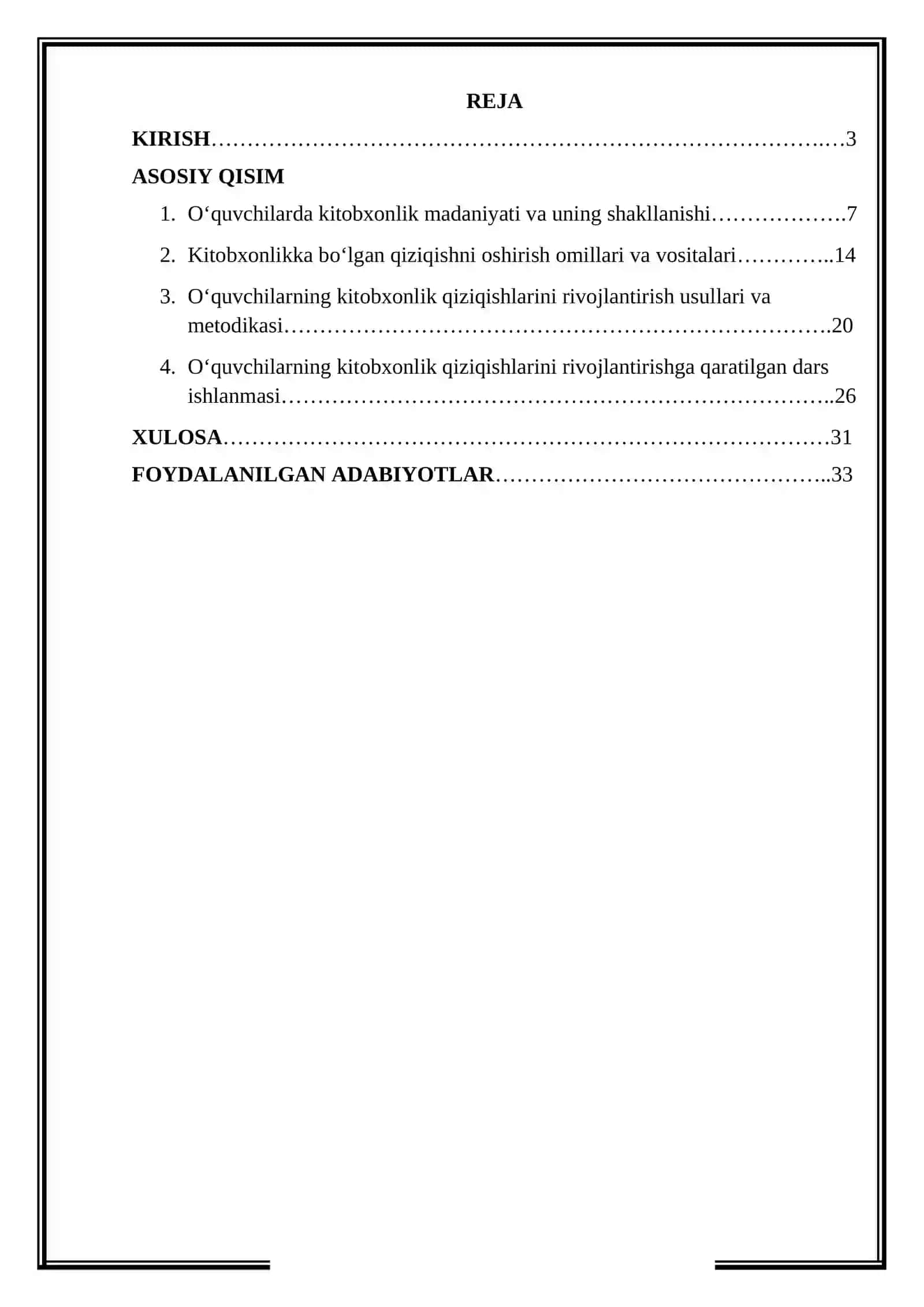 O‘quvchilarning kitobxonlikka bo‘lgan qiziqishlarini takomillashtirish va rivojlantirish usullari 2