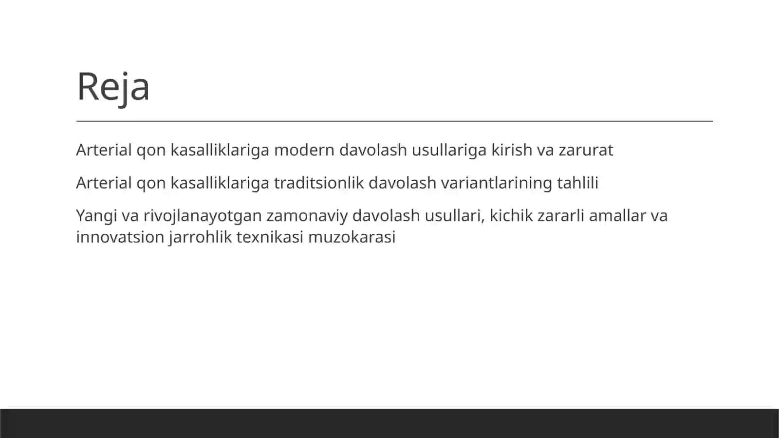 Arterial Qon Tomirlarining O'chirish Usullari 2
