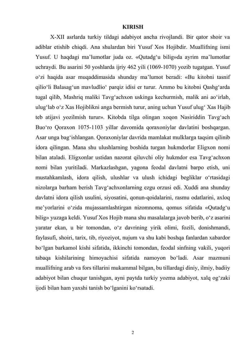 «Qutadg‘u bilig» asarida falsafiy g'oyalari 2
