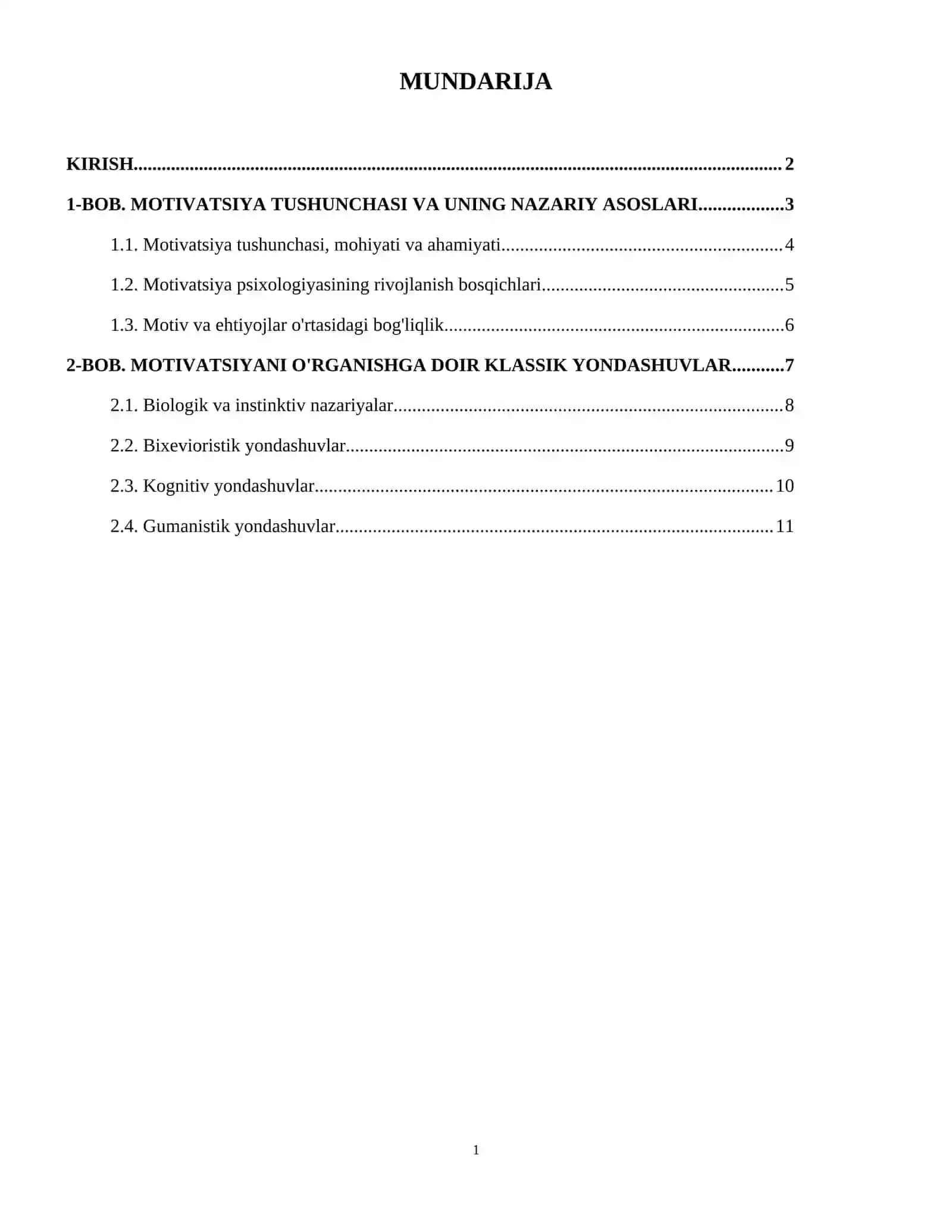 Motivatsiyani o'rganishga oid asosiy yondashuvlar 2