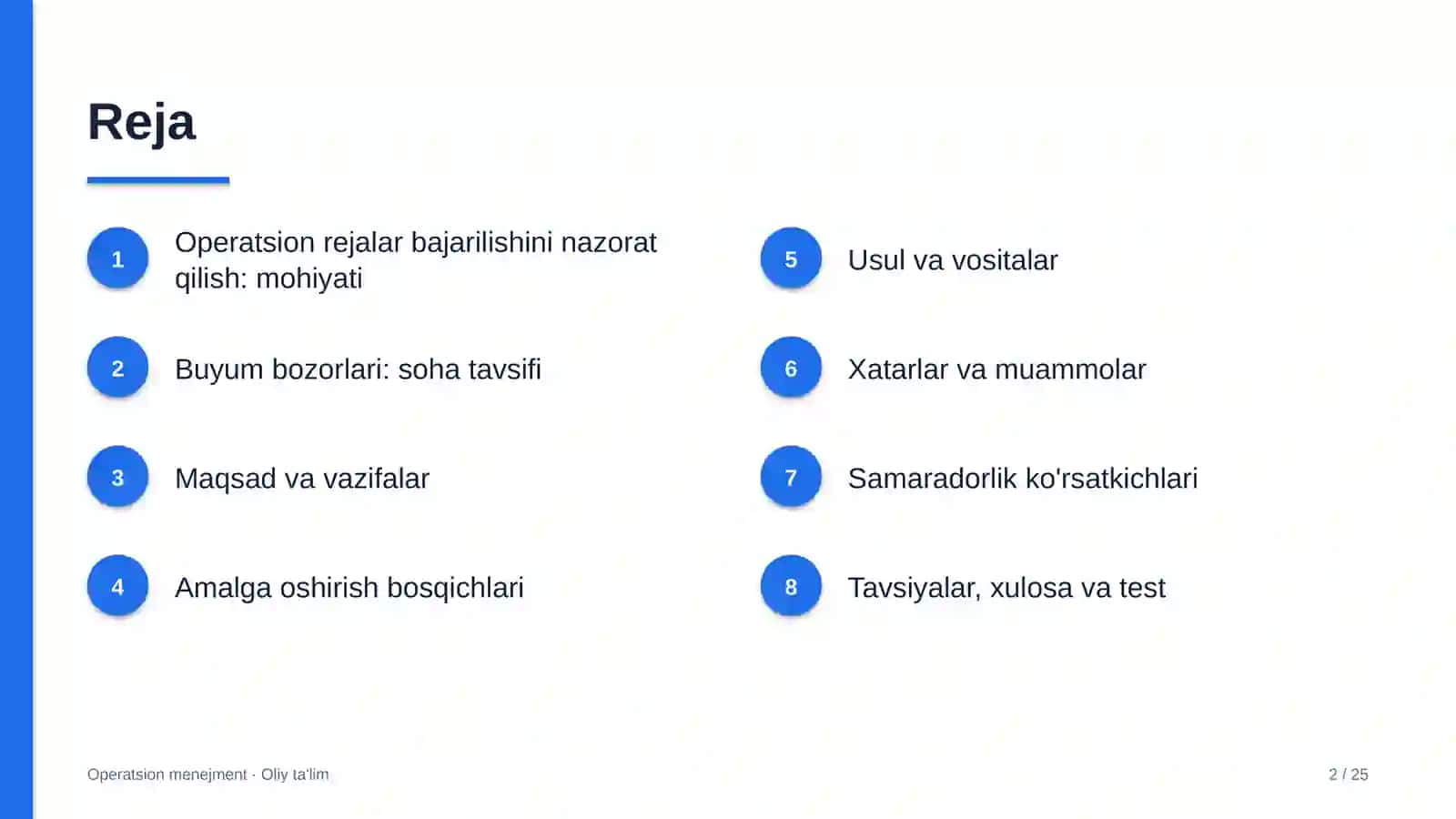 buyum bozorlarida operatsion rejalarni bajarilishini nazorat qilish 9799 2