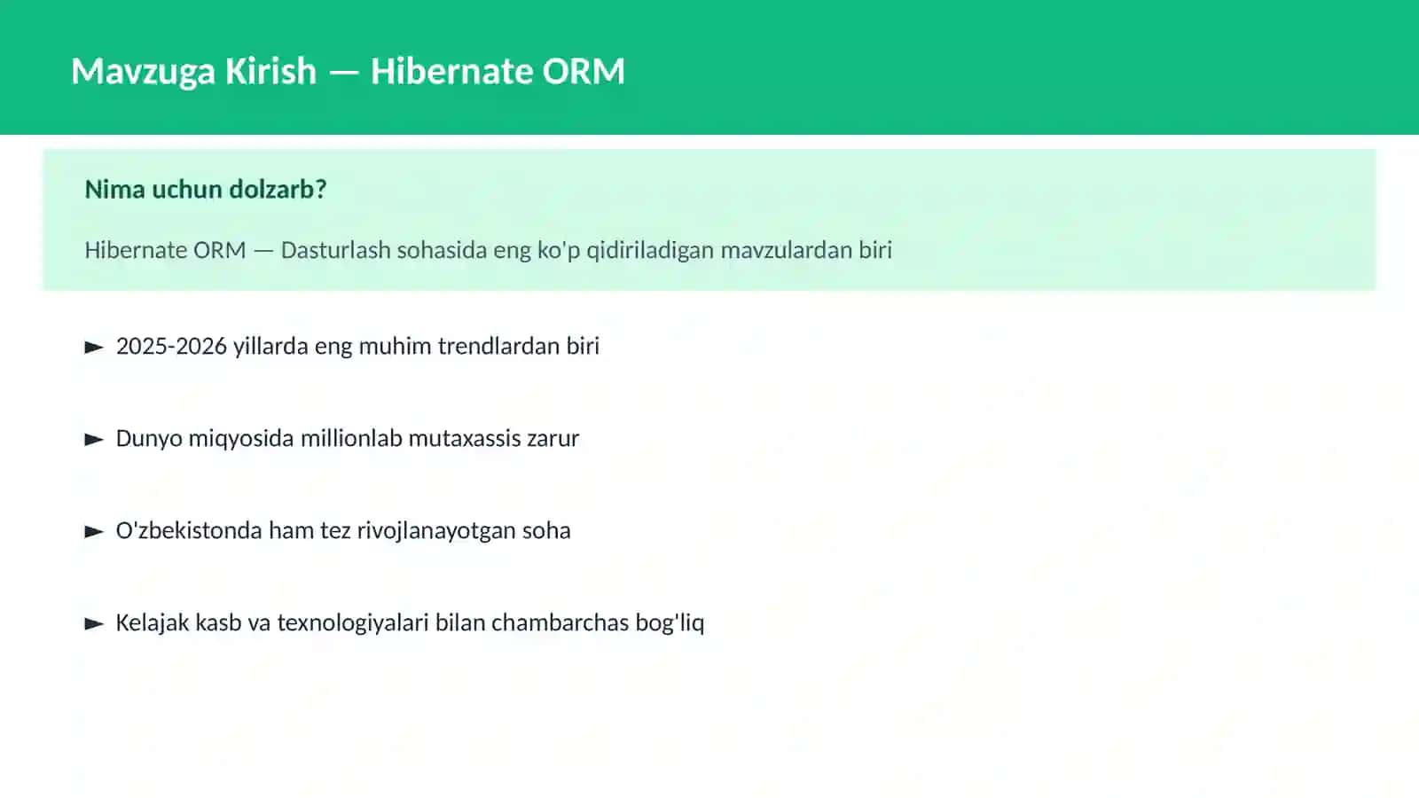 Hibernate ORM 2