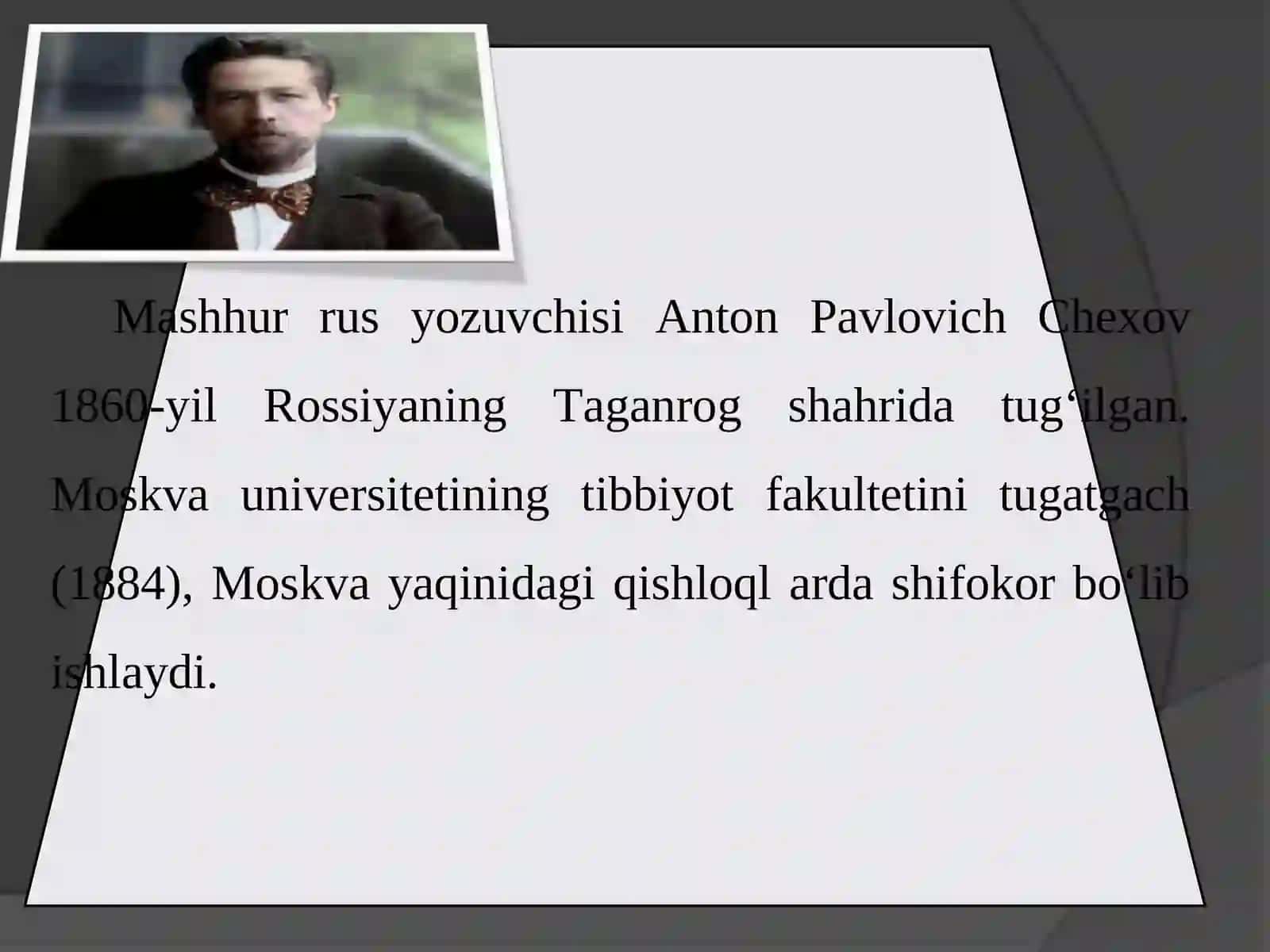 ANTON PAVLOVICH CHEXOV 2