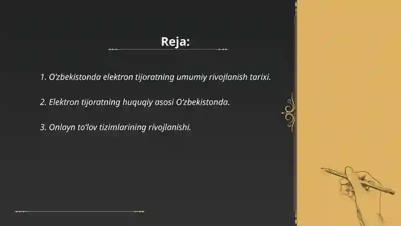 Oʻzbekiston Respublikasida elektron tijoratning rivojlanish holati 2