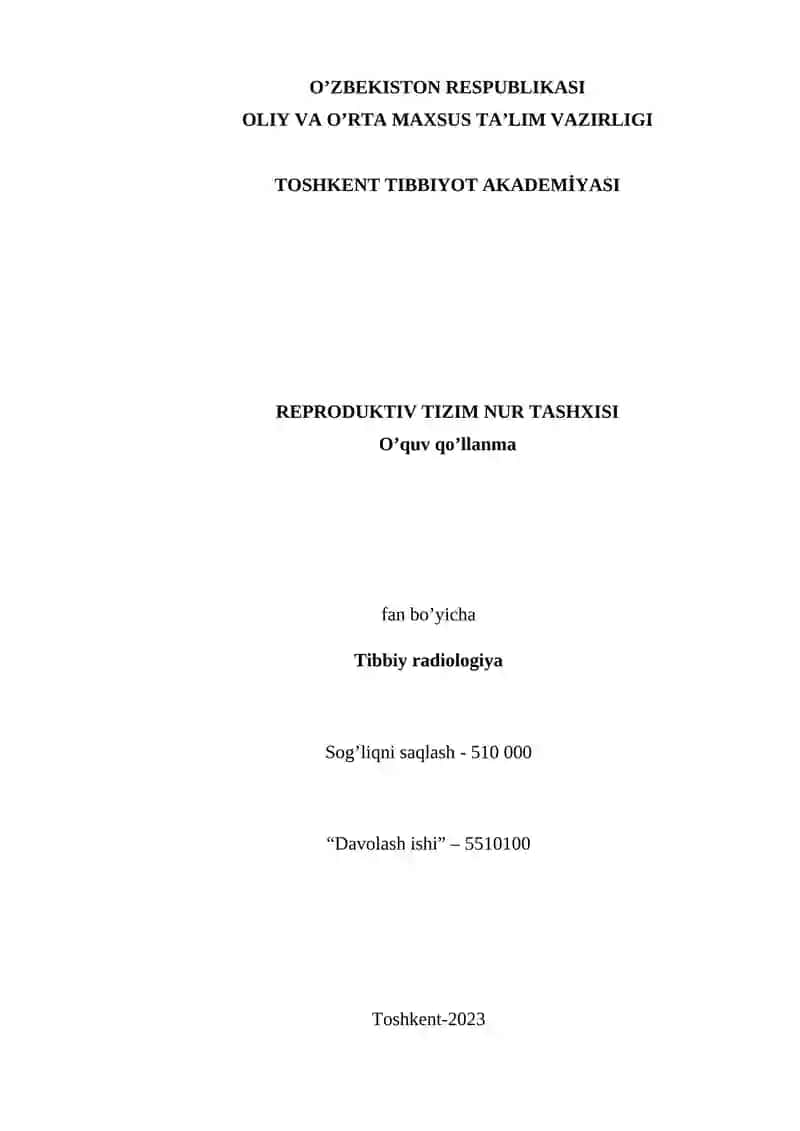 REPRODUKTIV TIZIM NUR TASHXISI 2