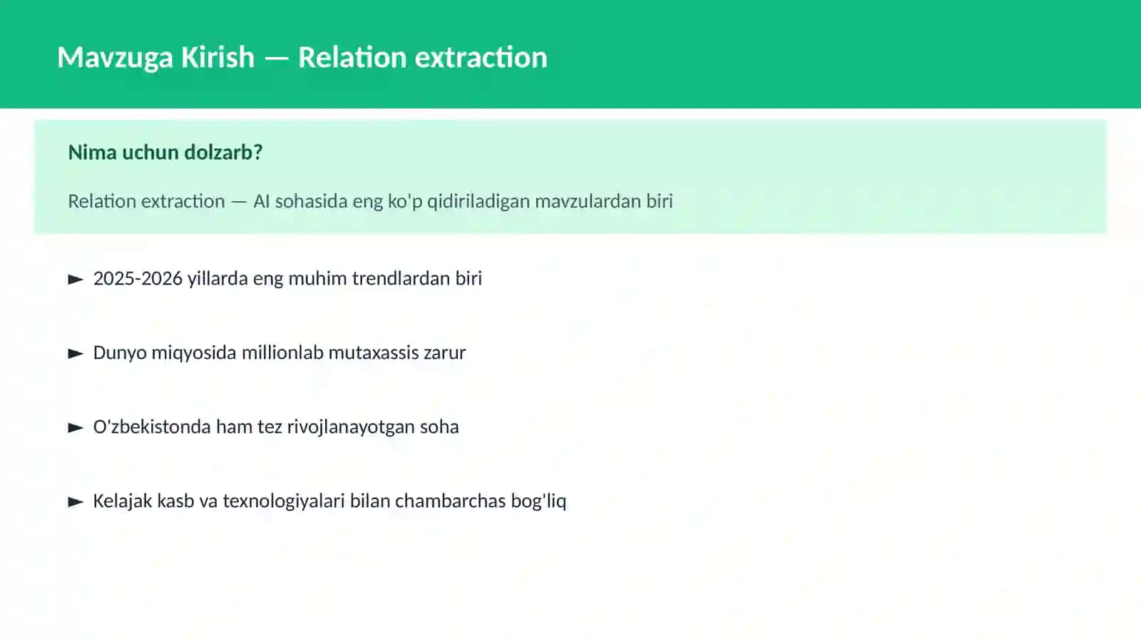 Relation extraction 2
