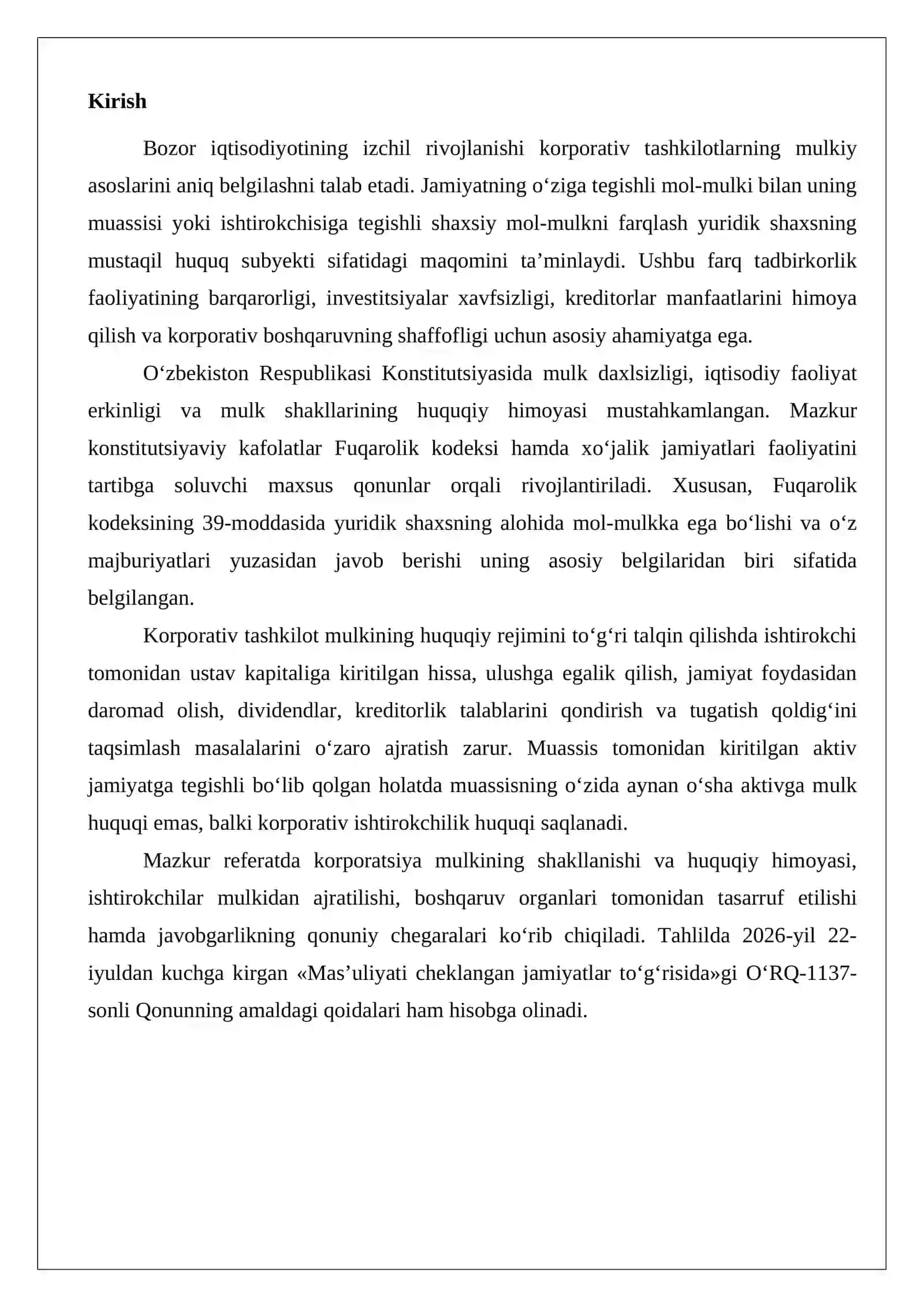 Korporatsiya mol-mulkining huquqiy holati jamiyat mol-mulki va ishtirokchilarning shaxsiy mol-mulki o‘rtasidagi farq.docx 2