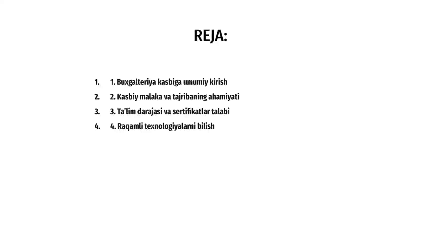 Buxgalteriya kasbiga qo'yiladigan talablar 2