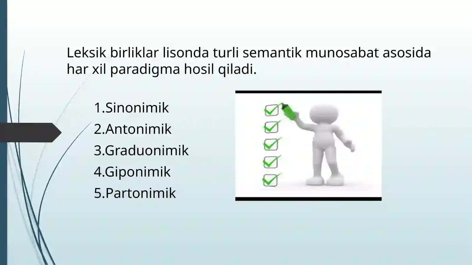 O‘zbek tilida leksik-semantik munosabat va uning turlari 2