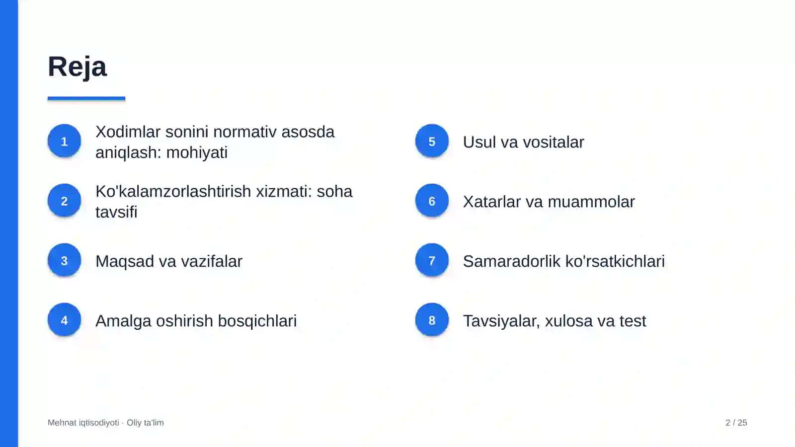 Ko'kalamzorlashtirish xizmatida xodimlar sonini normativ asosda aniqlash 2