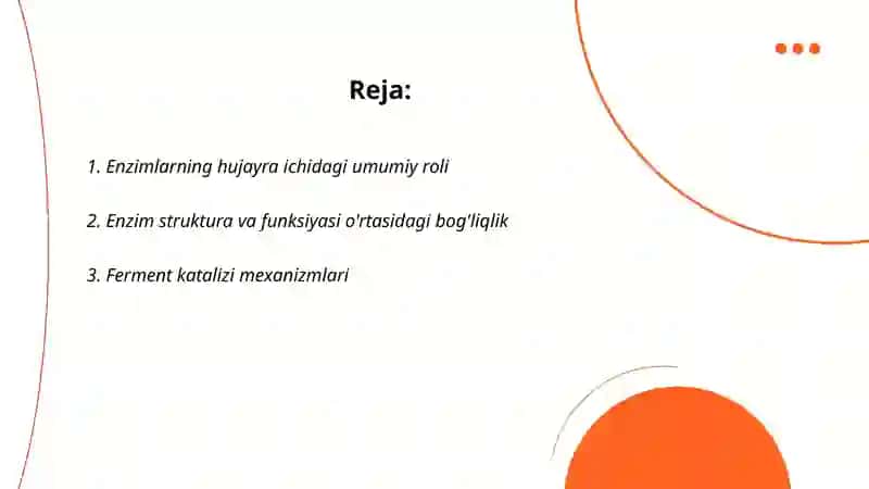 Fermentlaming hujayra ishidagi roli 2