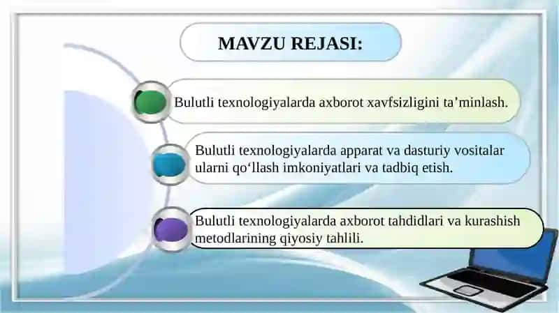 Bulutli texnologiyalarda axborot tahdidlari va kurashish metodlari 2