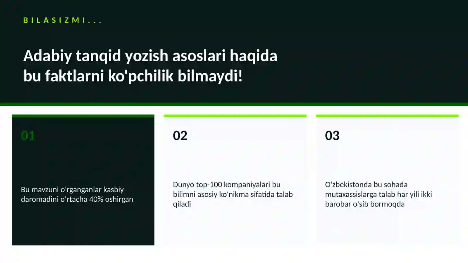 Adabiy tanqid yozish asoslari 2