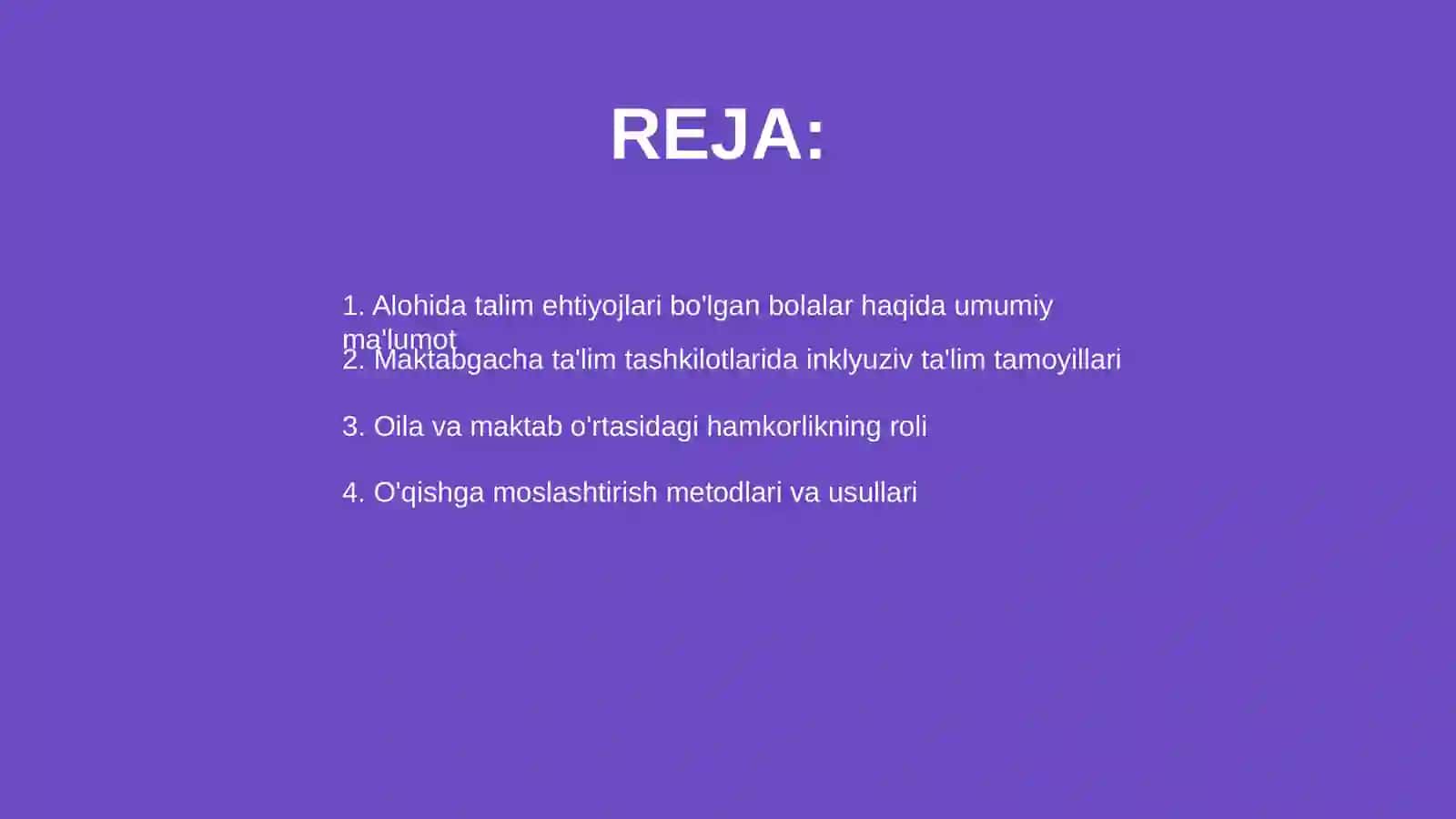 Alohida talim ehtiyojlari bo'lgan bolalar uchun maktabgacha va umumta'lim muassasalarida inklyuziv ta'lim muhitlari 2