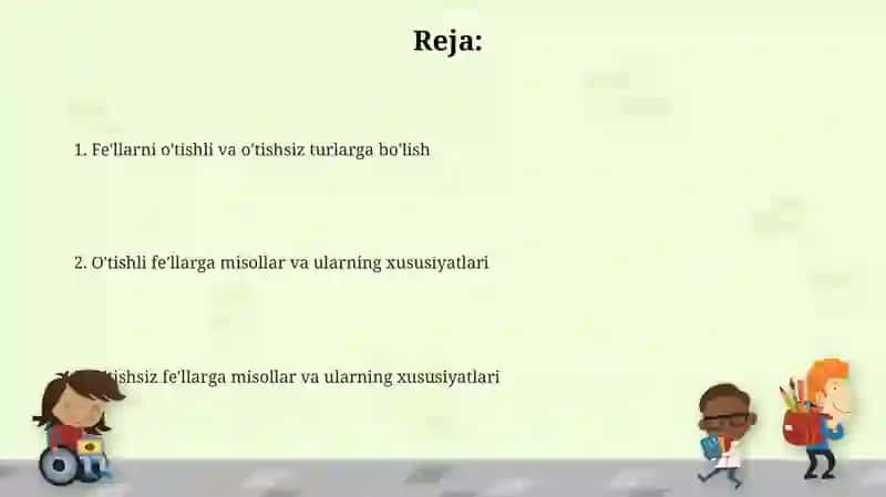 Boʻlishli va boʻlishsiz feʼllar 2