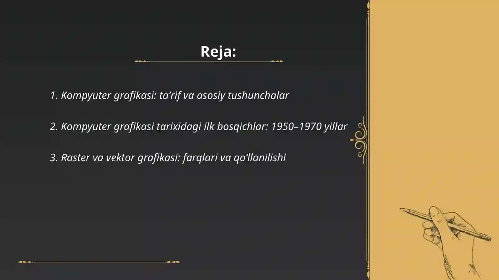 Kompyuter grafikasi: taʼrif va asosiy tushunchalar 2