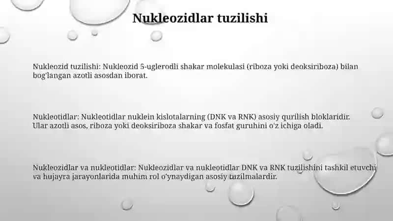 Nukleozidlar.Nukleotidlar 2