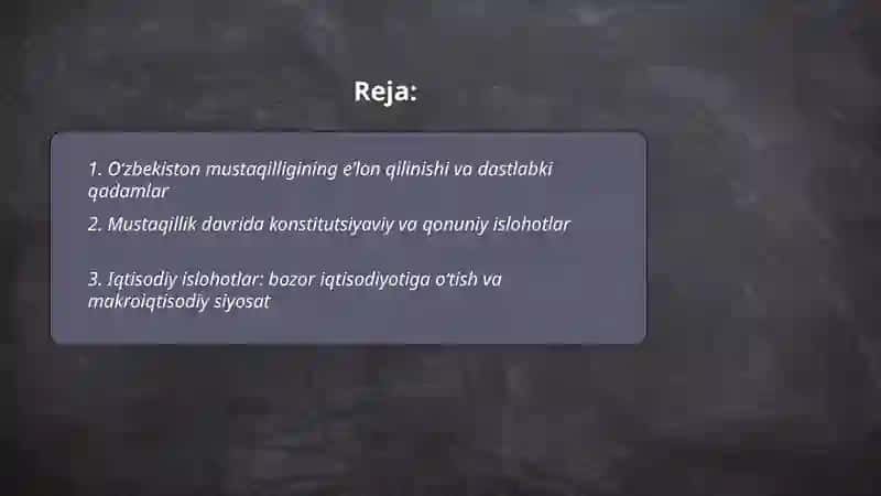 Oʻzbekistonning oʻz istiqlol taraqqiyot yoʻli haqida seminar 2