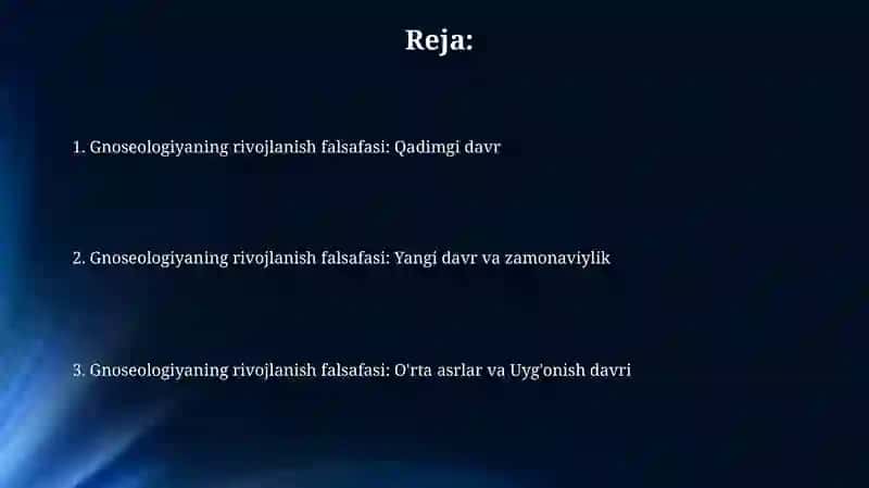 Gnoseologiya rivojlanish falsafasi 2