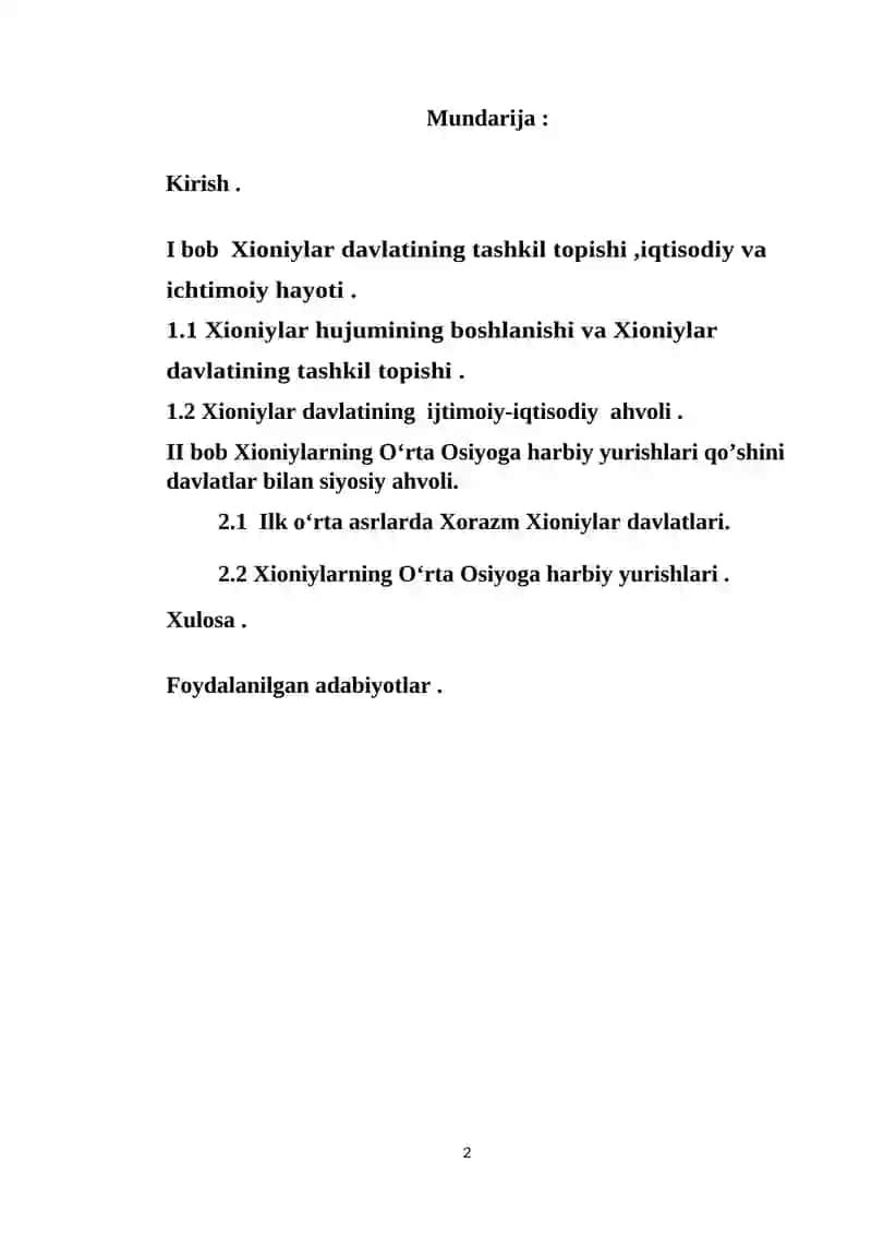 Xioniylar davlati Kurs ishi 2