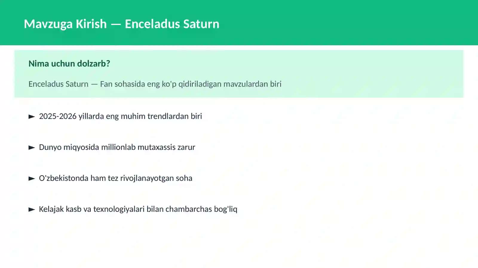 KOSMOSNI TADQIQ 2