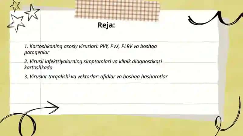 Kartoshkaning virusli va ekologik aynish kasallikari 2