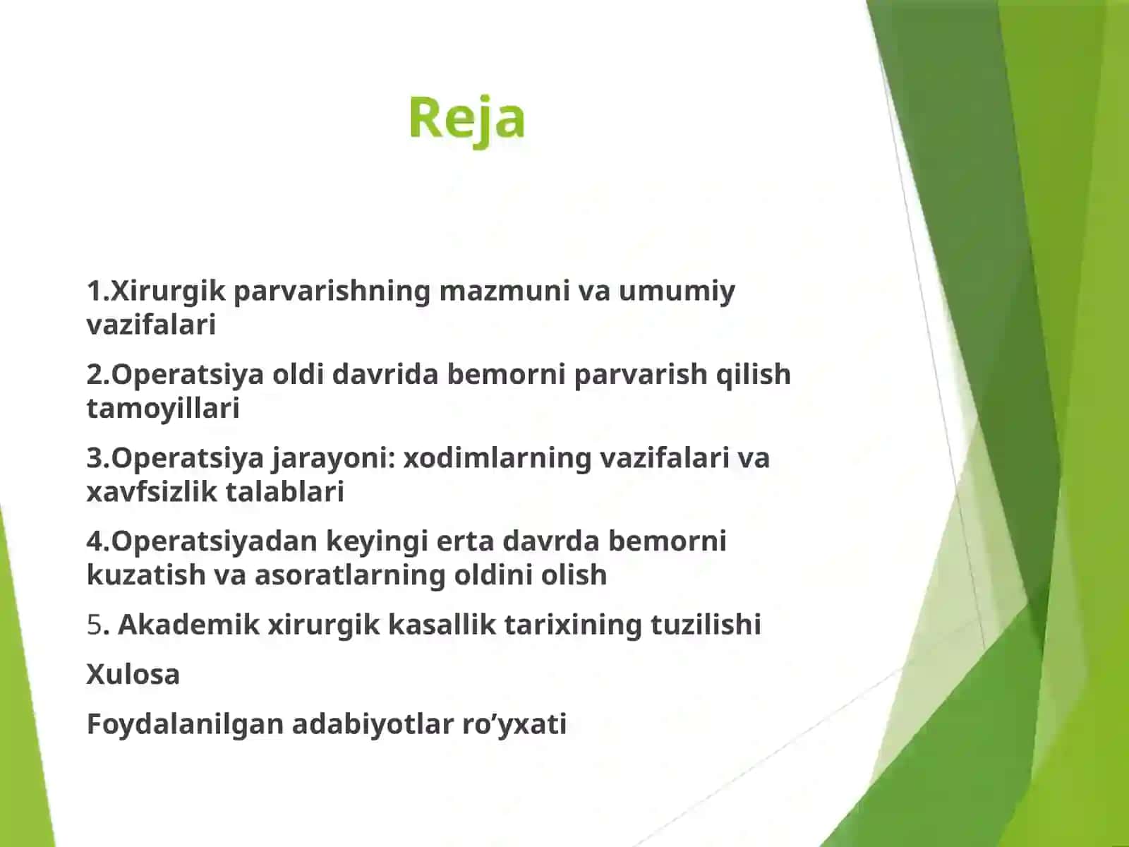 Xirurgik parvarishning mazmuni va umumiy vazifalari 2