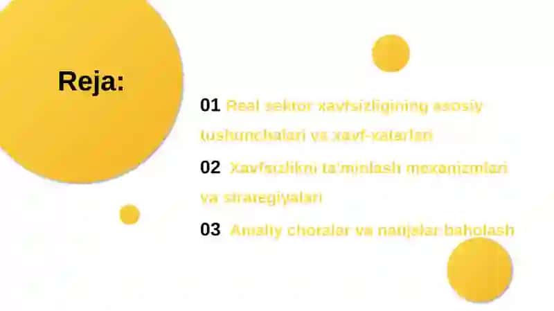 Real sektor xavfsizligi 2