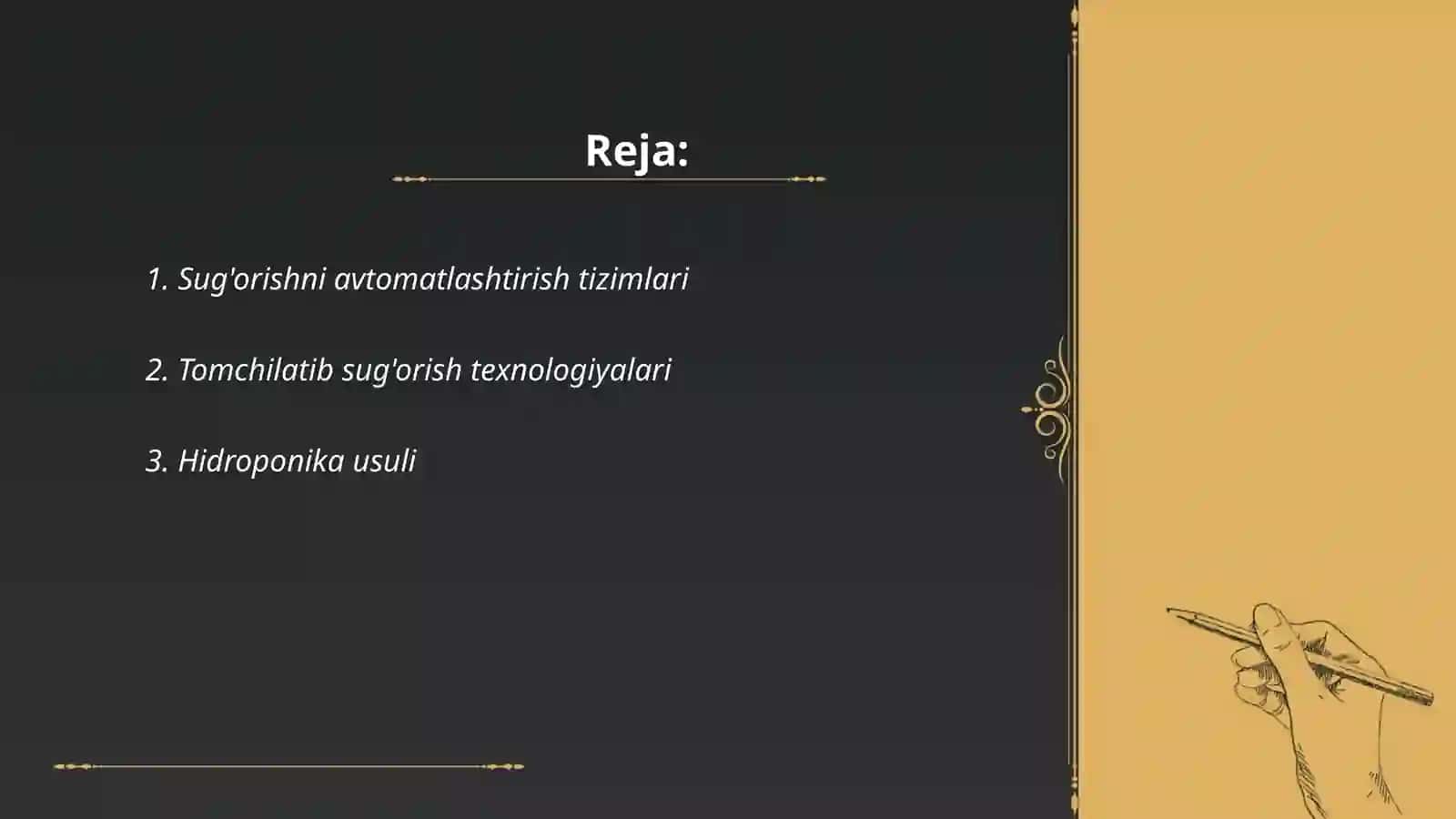 Sug'orishni avtomatlashtirish tizimlari 2