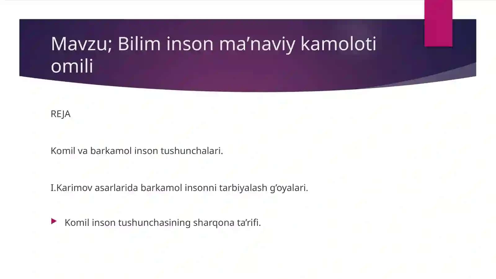 Bilim inson maʼnaviy kamoloti omili 2