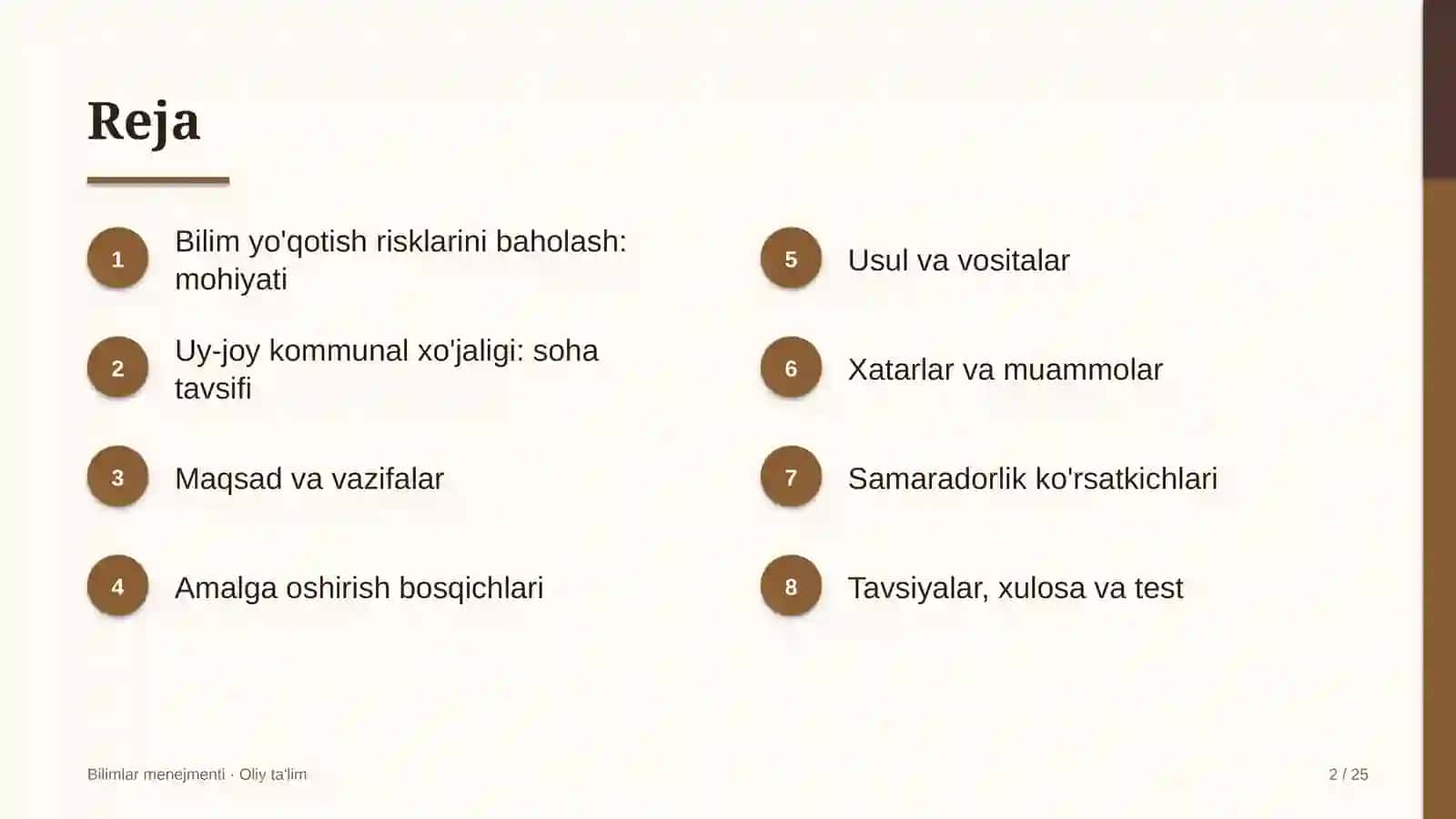 uy joy kommunal xo'jaligida bilim yo'qotish risklarini baholash 3999 2