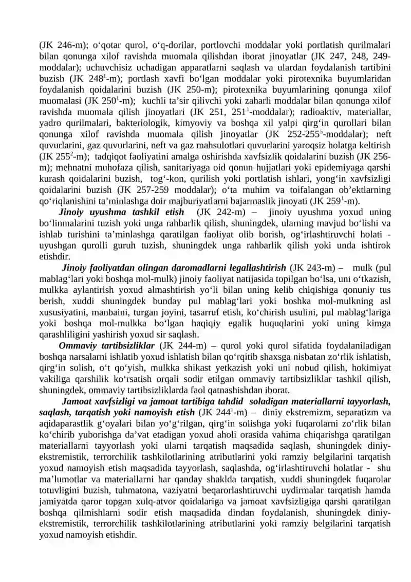 Jamoat xavfsizligi va jamoat tartibiga qarshi jinoyatlar 2