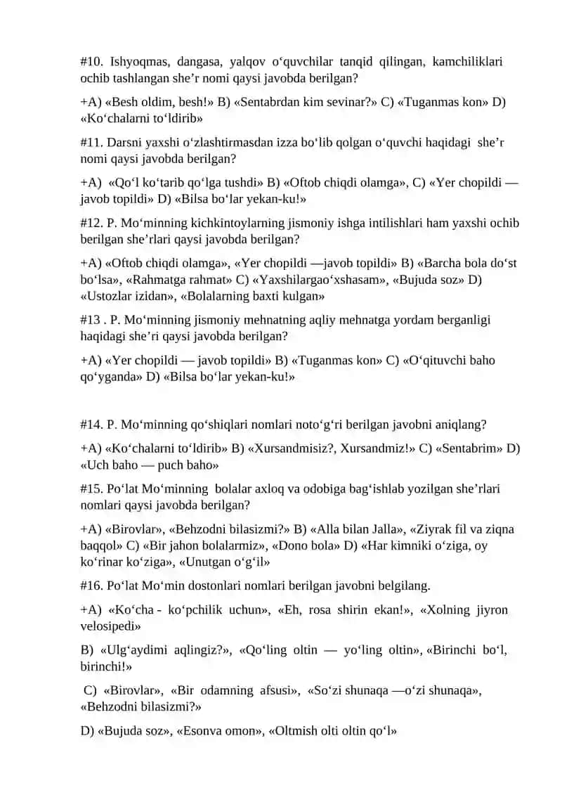 Bolalar adaabiyoti 2