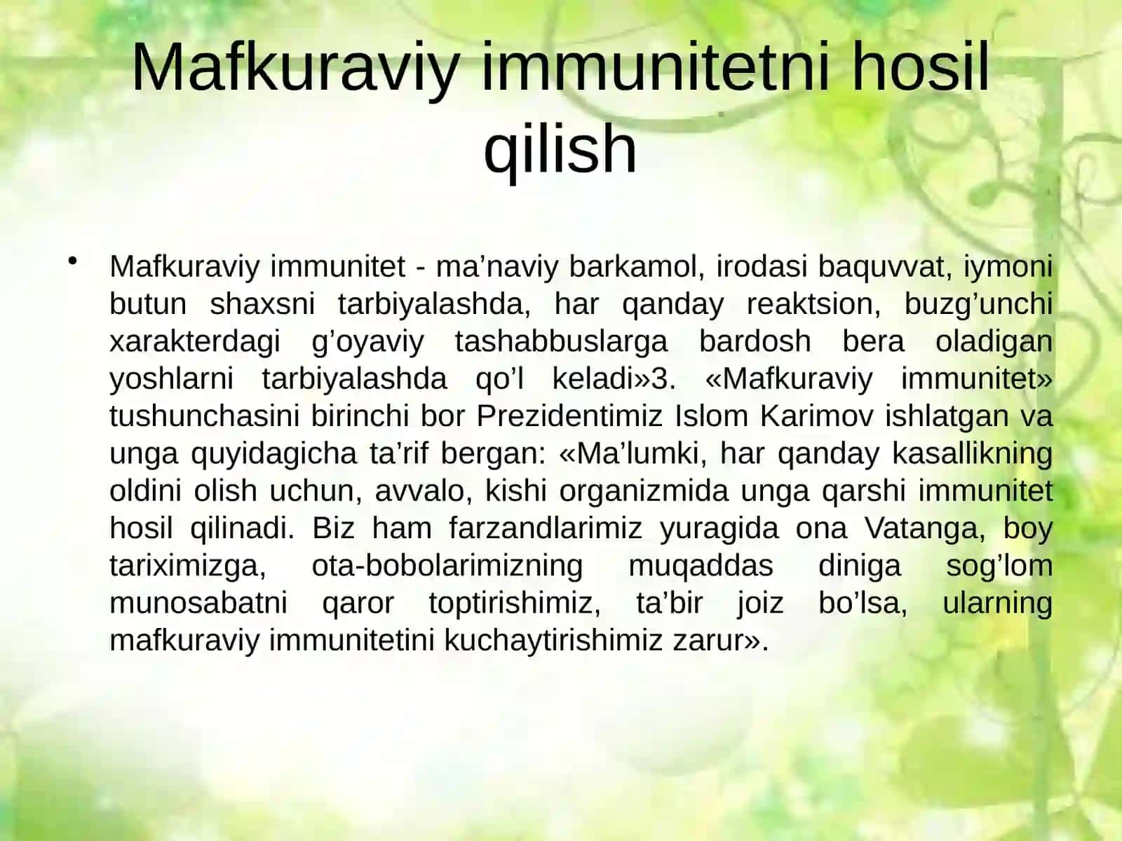 Mafkuraviy immunitetni hosil qilish 2