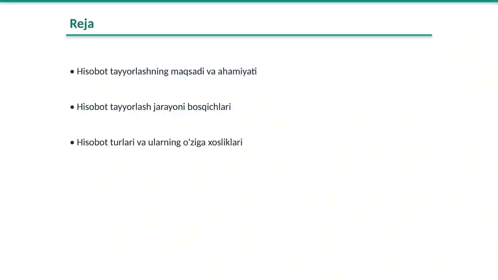 Hisobot tayyorlash 2