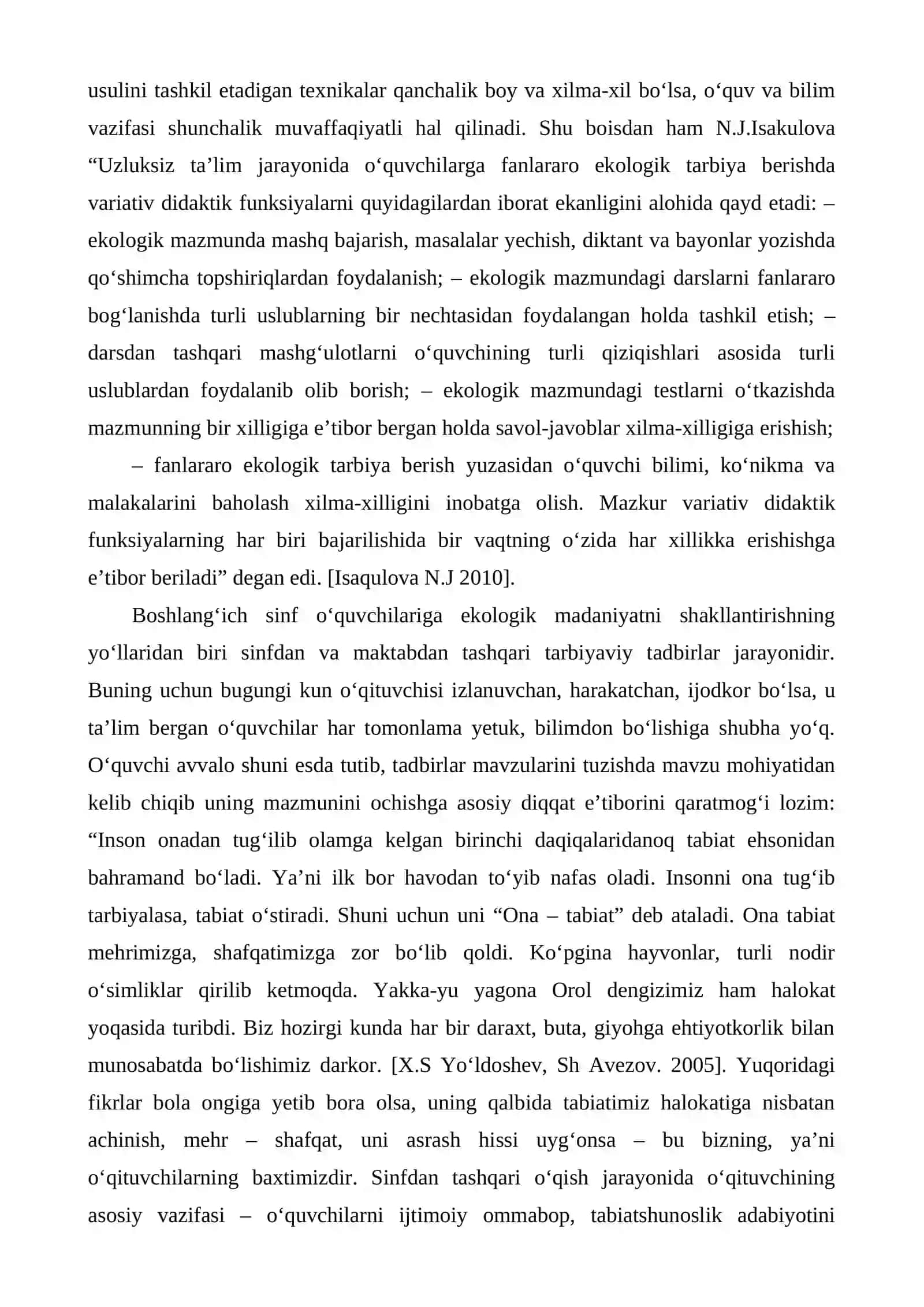 Boshlang‘ich sinfda atrof-muhitni asrashni o‘rgatishda sinfdan tashqari darslarning samaradorligi 2