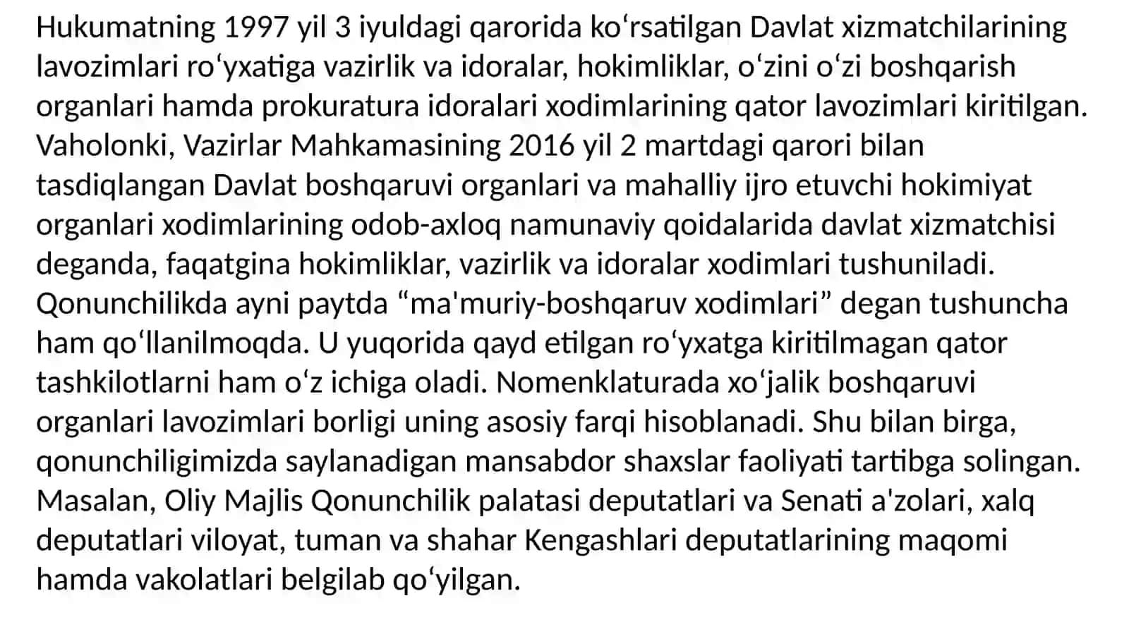 Mustaqillikyillaridadavlatboshqaruvitizimidaamalgaoshirilganislohotlar 2