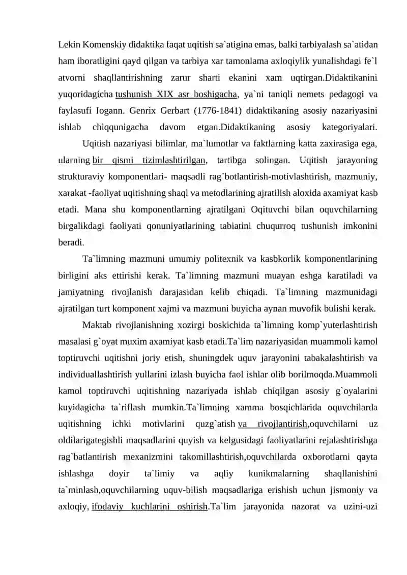 Yaxlit pedagogik jarayon. Didaktika-pedagogik ta'lim nazariyasi 2