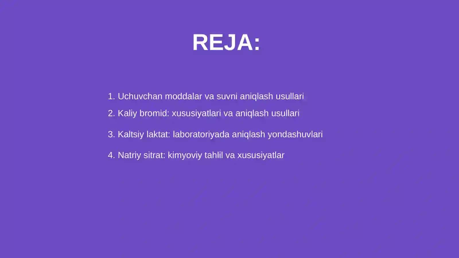 Uchuvchan moddalar va suvni aniqlash usullari 2