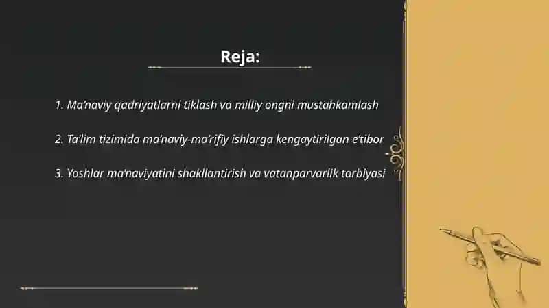 Ma’naviy qadriyatlarni tiklash va milliy ongni mustahkamlash 2
