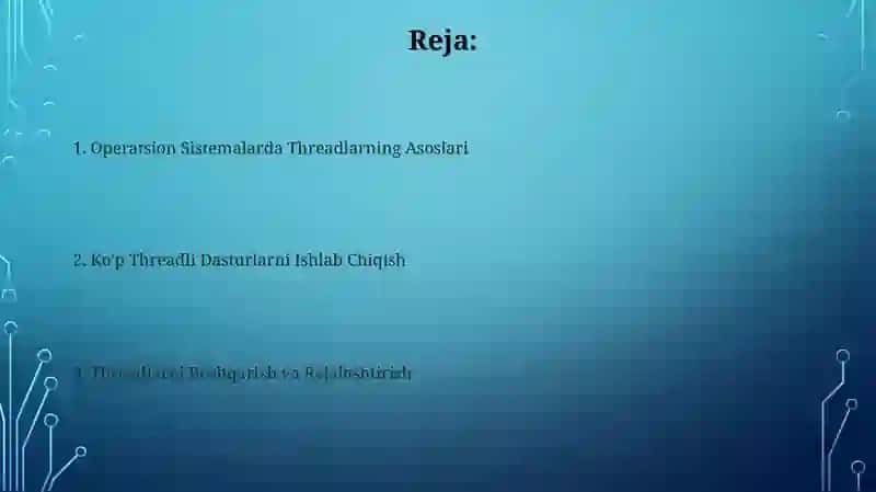 Operatsion tizimlarda oqimlar (threads) 2